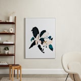 "Botanical Series #4" - Art Print in Dark blue by Caryn Owen - In a Room