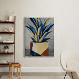 "Get To The Point" - Art Print in Southwest Blue by Marla Beyer - In a Room