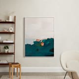 "Coastal Swell" - Art Print in White by Caryn Owen - In a Room