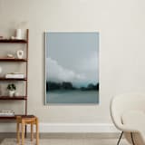 "Anchored Here II" - Art Print in Blue Grey by Shraddha Dharia - In a Room