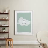 "all the feels" - Art Print in aqua by Lindsay Stetson Thompson - In a Room