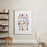 "Robot Alphabet" - Art Print in Primary by Joseph Apel - In a Room