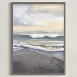 "Salt Kissed II" - Art Print in Sands by Khara Ledonne - Framed
