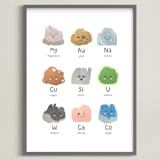 "Kawaii Elements" - Art Print in Brights by McKenna Sato - Framed