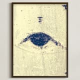 "Melancholy Gaze" - Art Print in sunlight white by Design Lotus - Framed