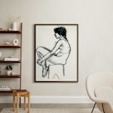 "Tranquility" - Art Print in black and white by Susan Moore-Stevenson - In a Room