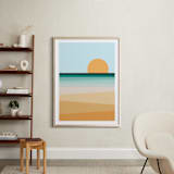 "Sea Side II" - Art Print in Sea Blue by David Michuki - In a Room