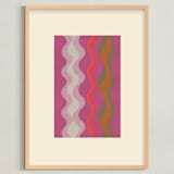 "Vibrant Waves" - Art Print in Magenta by Baumbirdy - Framed