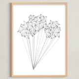 "crystallized pyrotechnics" - Art Print in crisp white by Naomi Ernest - Framed
