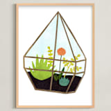"Terrarium 1" - Art Print in Fern by Kelly Nasuta - Framed
