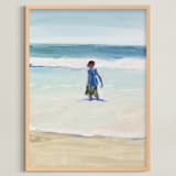 "Oxnard Zachary I" - Art Print in Cerulean Blue by Annie Seaton - Framed