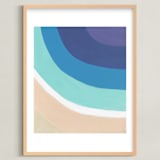 "By the Bay" - Art Print in White by Jenny Partrite - Framed