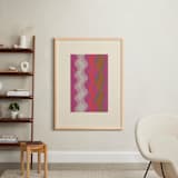 "Vibrant Waves" - Art Print in Magenta by Baumbirdy - In a Room