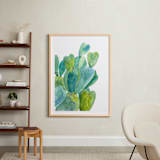 "Cacti" - Art Print in Cactus green by Alexandra Dzh - In a Room