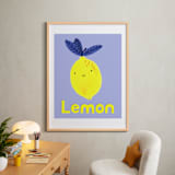 "My Fruity Family I" - Art Print in Light Purple by Marta Crea - In a Room