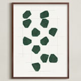 "Within the Lines" - Art Print in Forest Green by Alisa Galitsyna - Framed