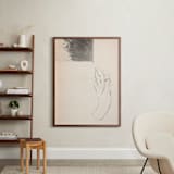 "Elossa III" - Art Print in Vintage Beige by jinseikou - In a Room