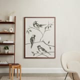 "Birds I" - Art Print in Sand by Teju Reval - In a Room