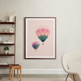 "Follow the Stars" - Art Print in Bubblegum by Caroline Mint - In a Room
