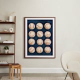 "Dinger 1 Spin Cycle" - Art Print in Navy by Kamala Nahas - In a Room