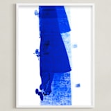 "Fashion-Walk" - Art Print in Deep Bright Blue by ANA GAION - Framed