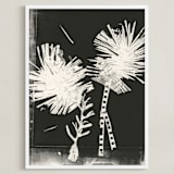 "Paper Flower 1" - Art Print in Black and White by Angela Simeone - Framed