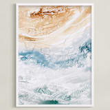 "Sediment No 1" - Art Print in Beige by Kelly Ventura - Framed