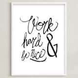 "Nice Work" - Art Print in White by Heather Francisco - Framed
