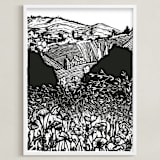 "La Torre" - Art Print in Noir by Liz Conley - Framed