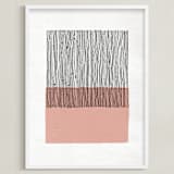 "Color Streak" - Art Print in Dusty Rose by Kiersten Garner - Framed