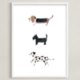 "it's a dog's world" - Art Print in clean white by Sheila Sunaryo - Framed
