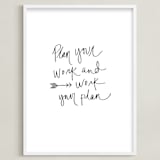 "Success" - Art Print in Fog Grey by Katie Craig - Framed