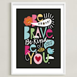 "Rules to live by" - Art Print in Dark Brights by Alethea and Ruth - Framed