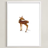"A Deer Friend" - Art Print in White Tail by Andrew McClintock - Framed