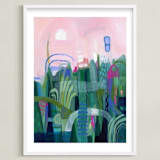 "Feel So Fine" - Art Print in Emerald Green by Sarina Diakos - Framed