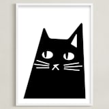 "Sour Puss" - Art Print in Midnight by Sequana Studio - Framed