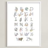 "The Animalphabet" - Art Print in Sand by Genevra Bell - Framed