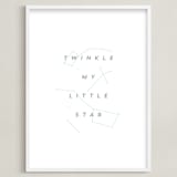 "Twinkle Little Star" - Art Print in Sky Blue by Angela Pignataro - Framed