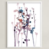 "flowing spots" - Art Print in purple by Ramoncita - Framed