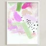 "Happy Storm" - Art Print in Rose by Melanie Severin - Framed