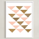 "Abstract Muted 2" - Art Print in Blush Pink by Kelly Nasuta - Framed