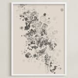 "Fount of Flora" - Art Print in clay by Design Lotus - Framed