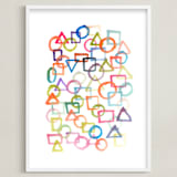 "hand painted shapes" - Art Print in orange by Ramoncita - Framed