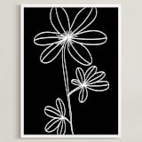 "doodle flower" - Art Print in white by Ramoncita - Framed