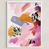 "Deconstructed Rainbows" - Art Print in Blushing Pinks by Britt Mills - Framed