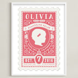 "The Little Miss" - Personalized Art Print in Rose by Tanya Lee of Frooted Design - Framed