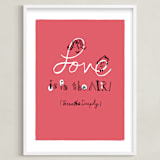 "Love is in the Air!" - Art Print in Amaranth by ERAY - Framed