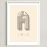 "Artisan" - Art Print in Almond by Marabou Design - Framed