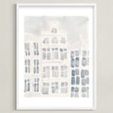 "skyscraper" - Art Print in White by Susanne Kasielke - Framed
