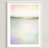 "Coral Bay" - Art Print in Coral Pink by AlisonJerry - Framed